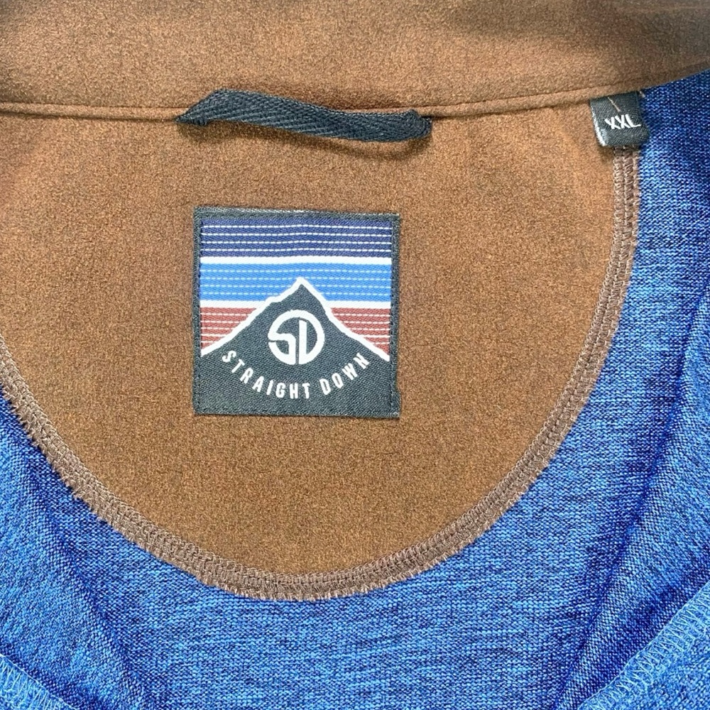 Straight Down XXL Blue 1/4 Zip Pullover DragonRidge Country Club Golf Sweater - Picture 5 of 7